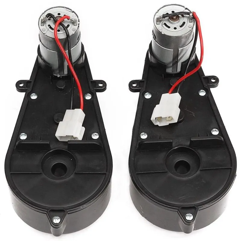 Freeshipping 2 Adet 550 Evrensel Çocuk Elektrikli Araba Şanzıman Motor Ile Motor 12VDC Motor Dişli Kutusu Çocuklar Ile Çocuklar Araba Bebek Araba Parçaları