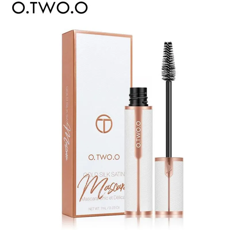 O.two.o mascara vattentät 4d silke fiber curling volym fransar tjock förlängning närliggande ögonfransförlängning 10st / parti