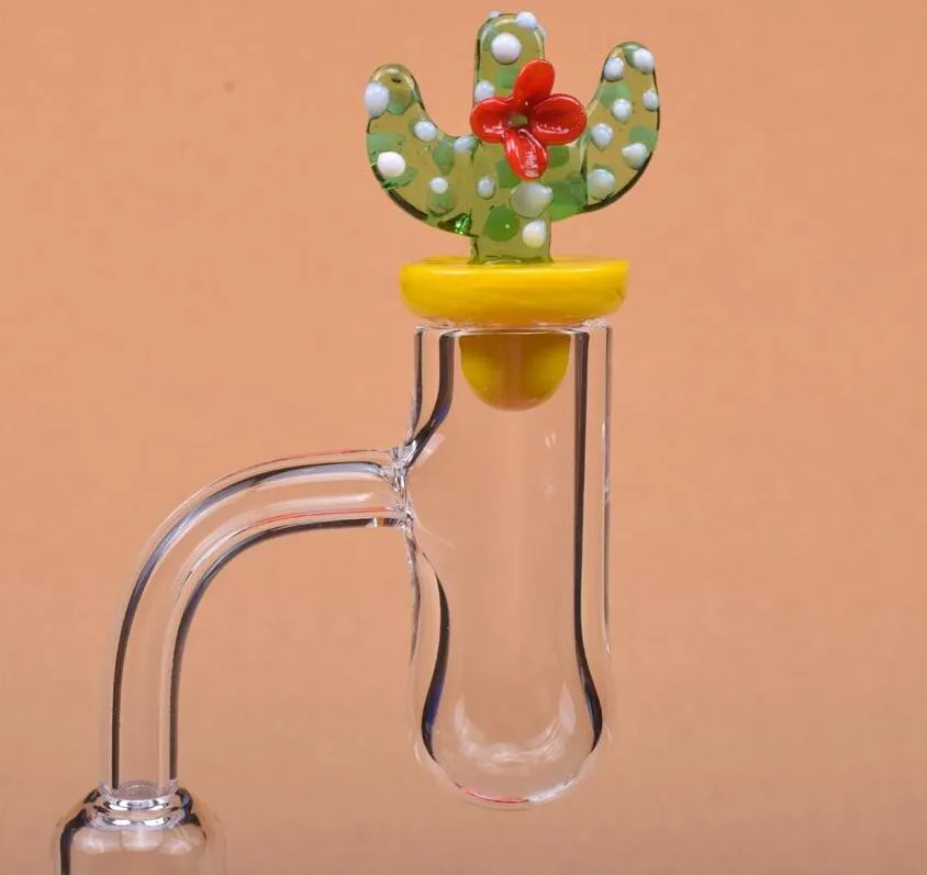 20 milímetros XL 4 mm de espessura de quartzo Banger Prego Com Cactus Carb Cap fundo redondo Insert 10 milímetros 18 milímetros 14 milímetros de bong de vidro