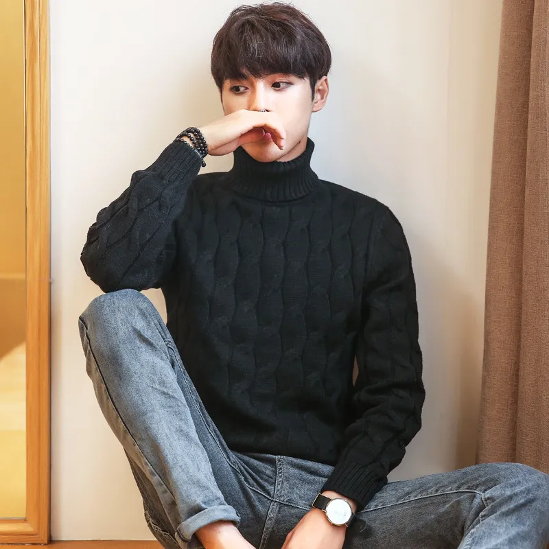 Korean turtleneck men top