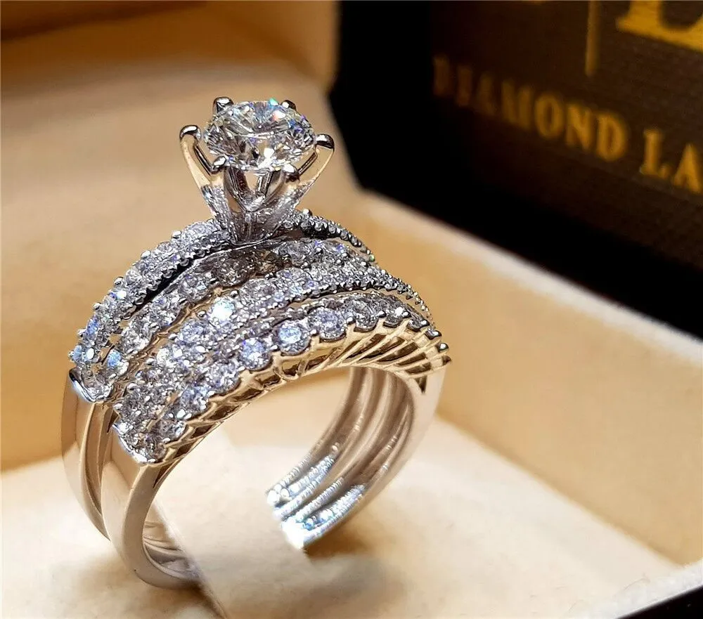 Ladies diamond wedding rings clearance