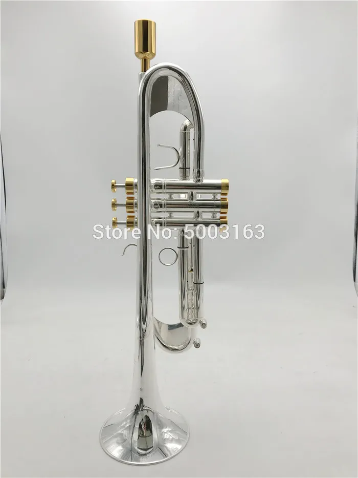 NY TROMPET 190S-77 MUSIK INSTRUMENT BB platt trumpetklassificering föredragen skivad pläterad trumpet professionell prestanda