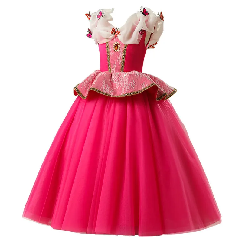 Czerwony Kolor Princess Baby Girls Party Spirts Z Diamentowymi Butterfly Dzieci Boże Narodzenie Halloween Prom Spódnicy Dzieci Butiques Balgown