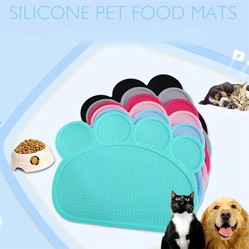 Pet Placemat Hond Kommen Houder Waterdichte Huisdier Mat Voor Hond Kat Siliconen Food Pad Pet Bowl Drink Mat Dog Feeding Placemat Gemakkelijk Wassen