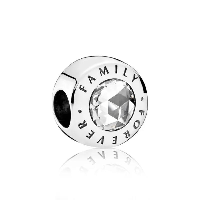 100 % 925 Sterling Silber „Family Forever“-Charms passen zu Original-europäischen Charm-Armbändern, modisch, für Damen, Hochzeit, Verlobung, Schmuck, Zubehör