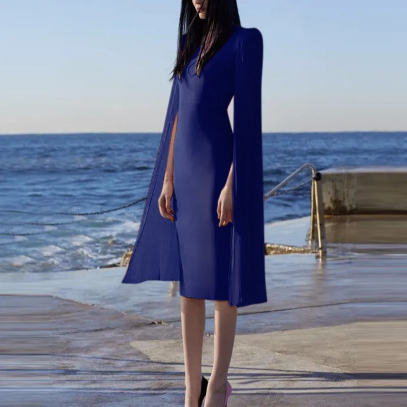 Polyester Cap Sleeve Bodycon Dress for Women Mid-Calf Length Vintage Sheath Silhouette Office Lady Workwear from Dhgate Basic & Casual Dresses - price 43.24 Polyester Cap Sleeve Bodycon Dress for Women Mid-Calf Length Vintage Sheath Silhouette Office Lady Workwear from Dhgate Basic & Casual Dresses - price 43.24