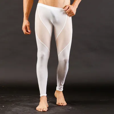 High Quality Mens Sexy Mesh Sheer Lounge Pants Sexy Long Pants