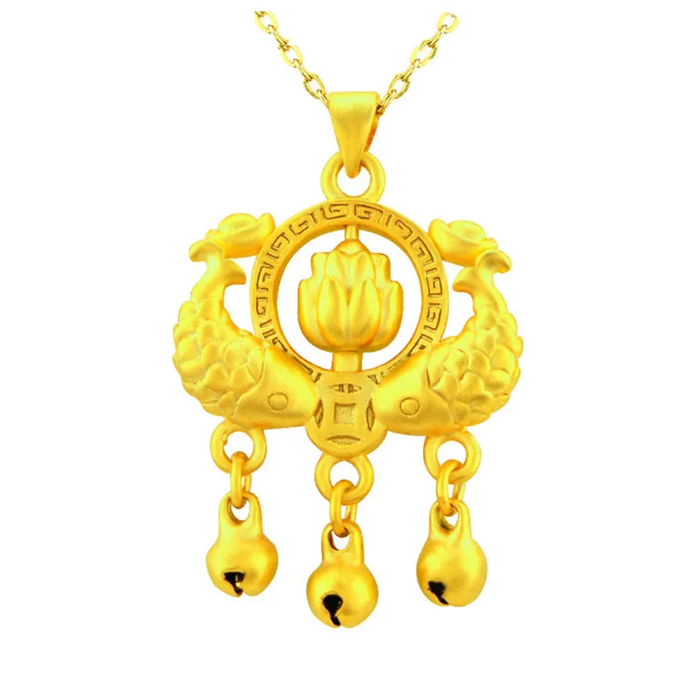 Joli bébé pendentif chaîne Double poisson en forme d'or jaune 18 carats rempli classique enfants enfants pendentif collier cadeau