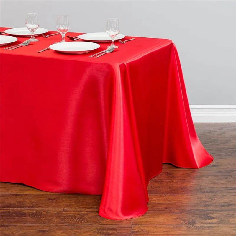 Nappe rectangulaire blanche unie, 140cm x 250cm, couverture de Table pour  la maison, pour mariage, fête, décoration d'hôtel, vente en gros