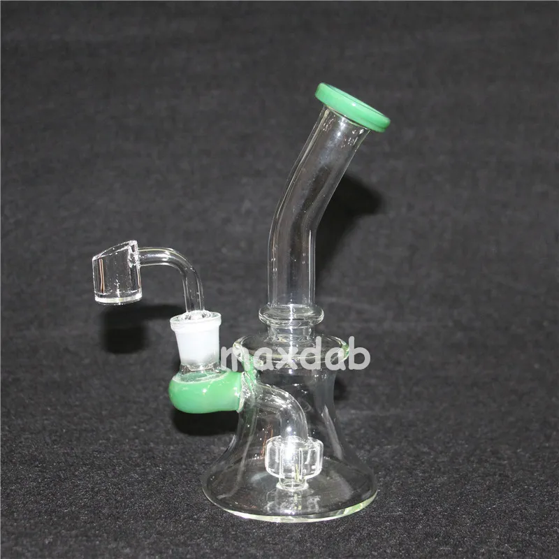 Wasserpfeifen, Becherbasis, Wasserpfeifen, Eisfänger, dickes Glas zum Rauchen, 7,4-Zoll-Bongs mit 14 mm männlichem Quarzknaller