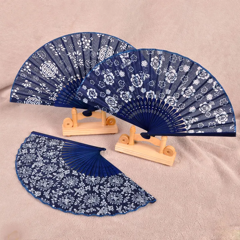 Blue hand store fan