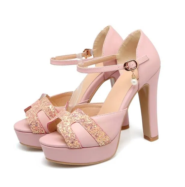 Plus size 32 33 to 40 41 42 43 44 45 46 bridal wedding shoes white high heel designer shoes pink blue black