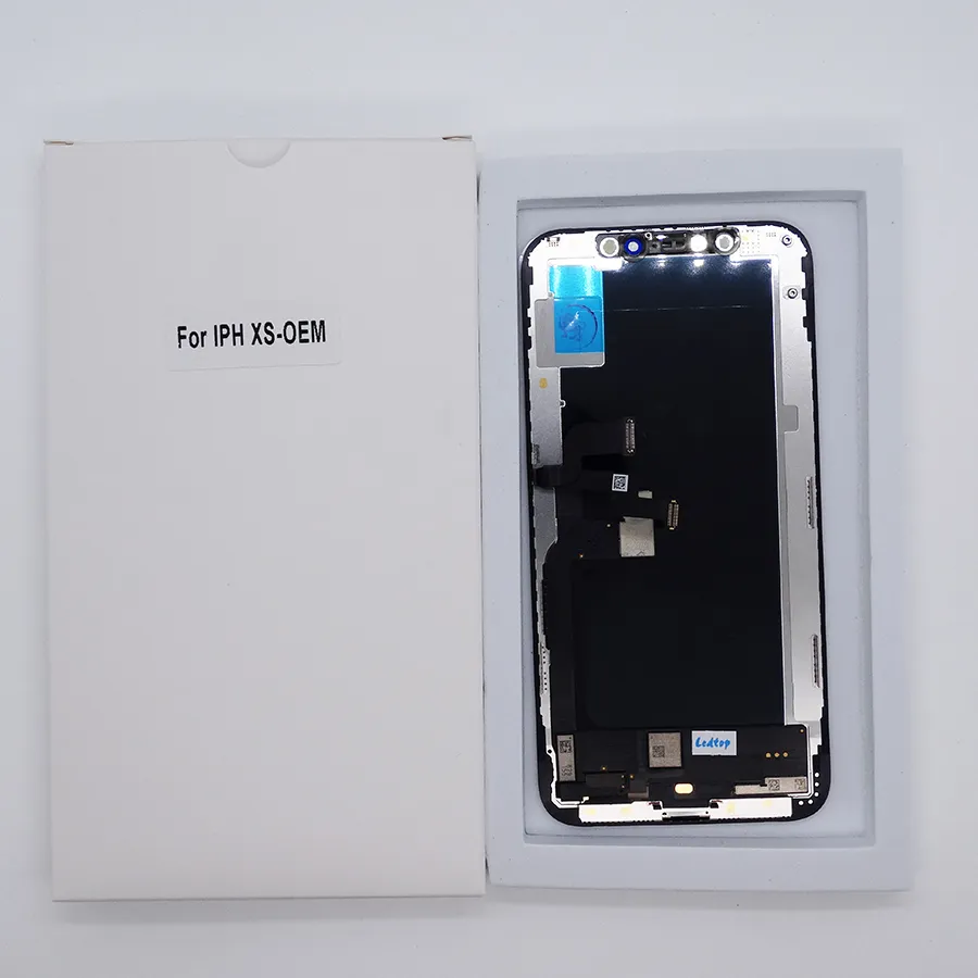 OEM -display för iPhone XS LCD -skärm Touch Panels Digitizer Montering Replacement Original