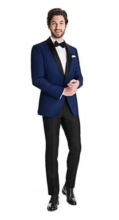 Populaire Un Bouton Garçons D'honneur Châle Revers Marié Tuxedos Garçons D'honneur Meilleur Costume Homme Costumes De Mariage Pour Hommes Époux (Veste + Pantalon + Cravate) B523