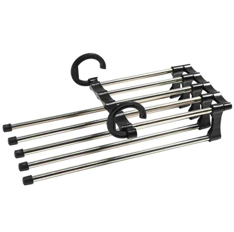 Magia Calças Pants Hanger 5 em 1 prático e conveniente casa de banho de pano suprimentos Multifuncional retrátil Closet