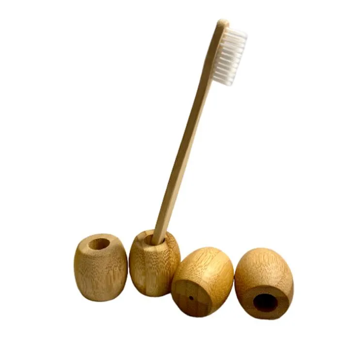 Bambou Porte-Brosse À Dents En Bois Salle De Bains Brosse À Dents Stands Brosse À Dents Cadre Bambou Voyage Portable Bain Cas Fournitures LX1650