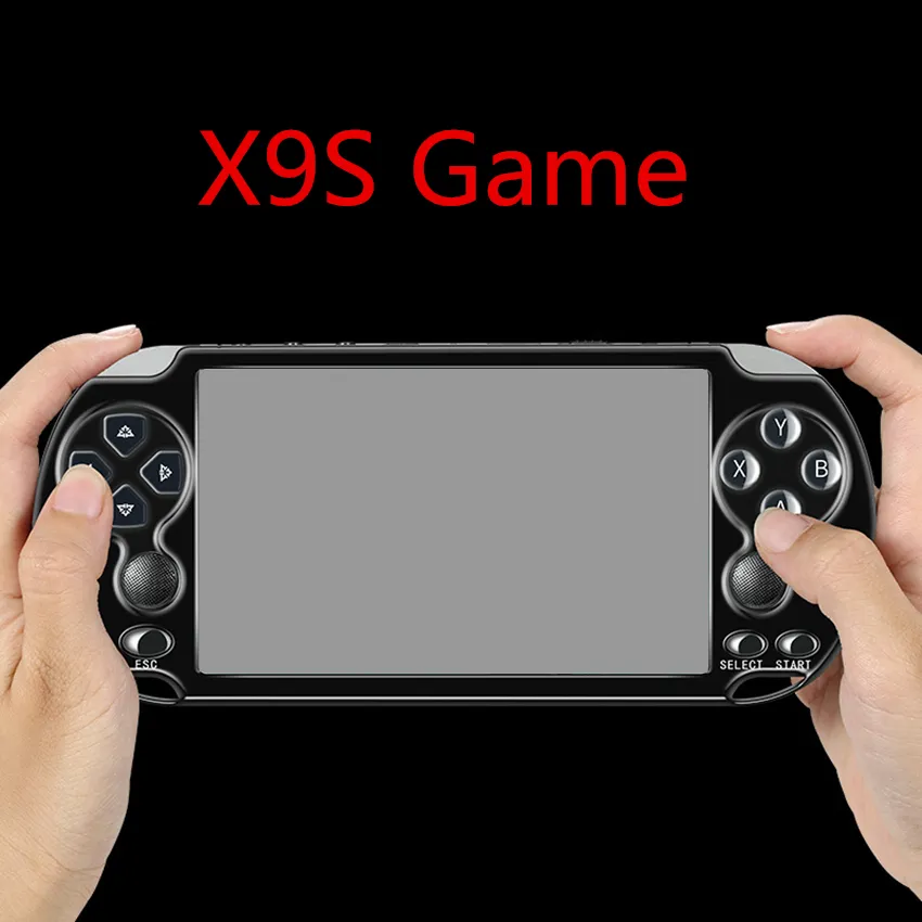 X9s handhållen videospelkonsol 5,1 tums skärm 8gb klassiker sfc nes gba neogeo cps simulato spel spelare support tv ut mp4 mp3 e-bok