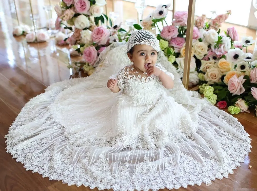 L'Pety Canar Satin and French Metallic Lace Christening Gown – Sara's  Children's Boutique