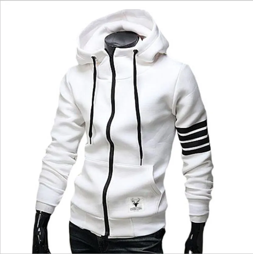 Casual Hoodies For Men Hooded Long Sleeve Zipper Cardigan Sweatshirts Mens Designer Hoodies In Black White And Gray From 15 56 DHgate