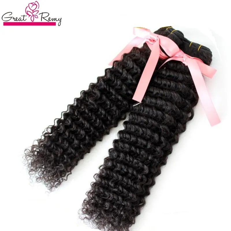 Greatemy 100% Malaysiska Human Hair Weave Double Weft Extensions 8 "~ 30" 2pcs Obehandlat Remy Hair Natural Färgfärgbar Djupvåg