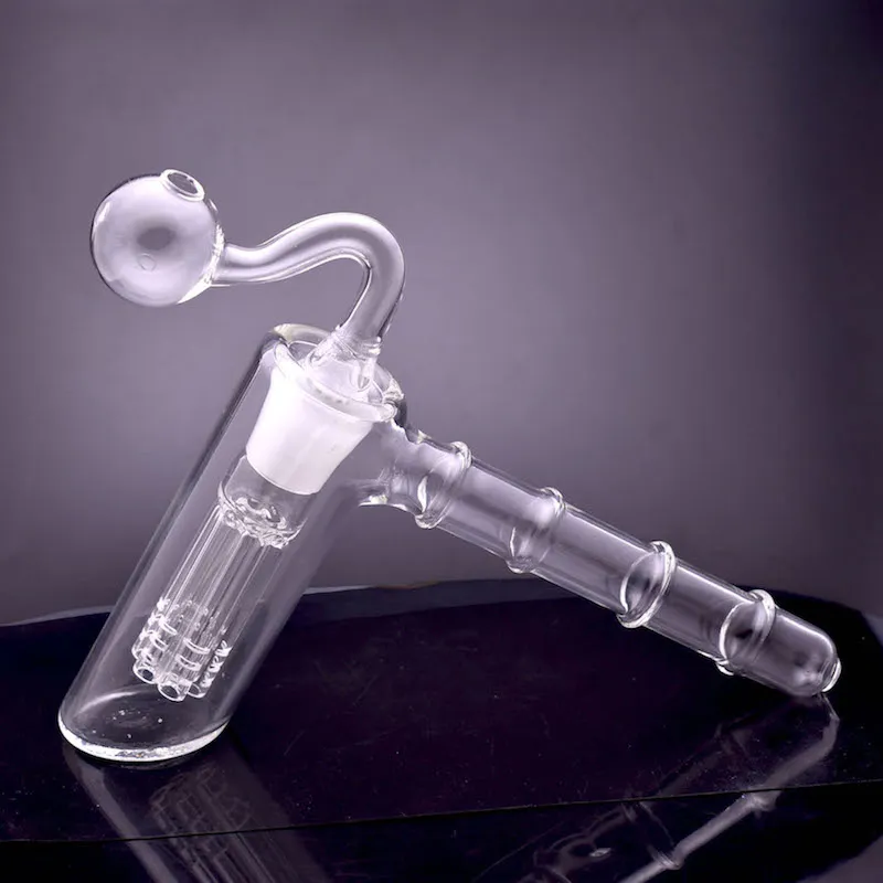 marteau en verre 6 bras perc percolateur en verre barboteur pipe à eau matrice pipes à fumer pipe à tabac plate-forme pétrolière en verre bongs