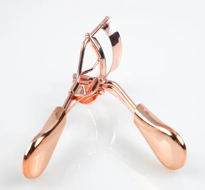 Rose Gold Eyelash Curler Cílios Curler Mini Moldagem Portátil Maquiagem Composição Ferramentas Iniciantes Super Grande Angle 50 Pcs