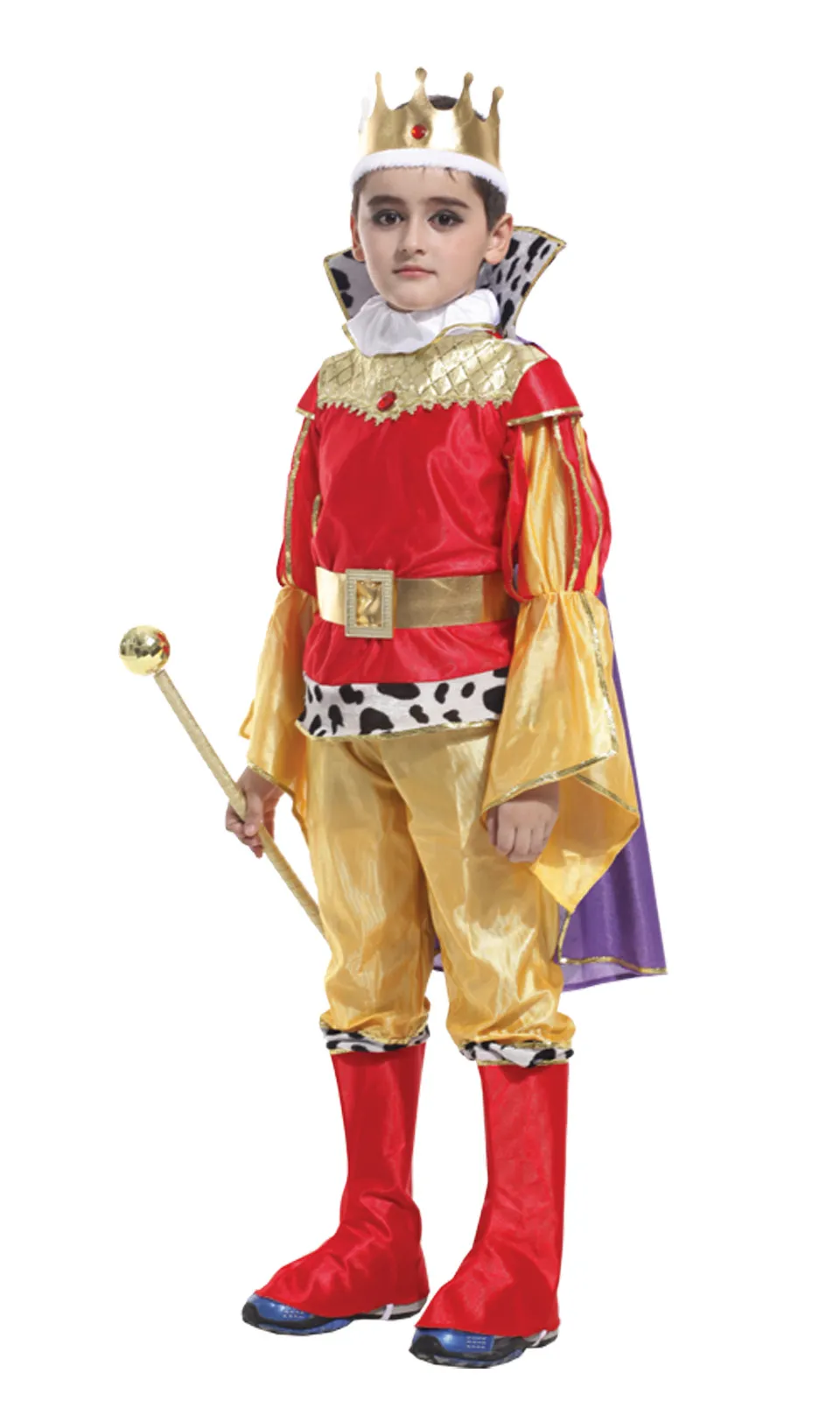 Shanghai Story Costume d'Halloween pour garçon Cosplay King Outfit Fête d'anniversaire à thème pour kids221s