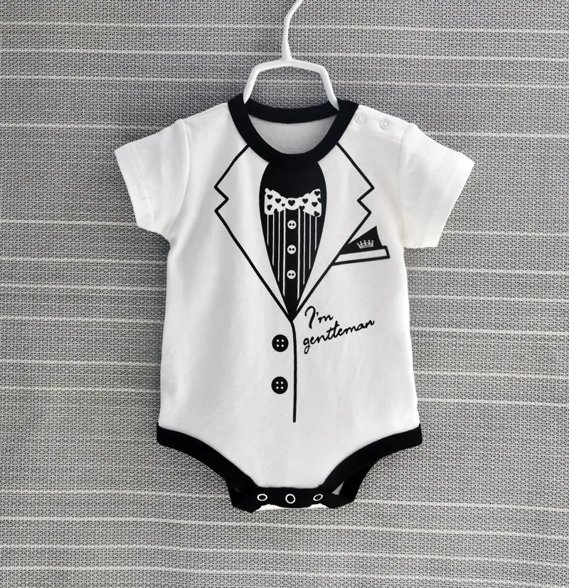 Ensemble T-shirt Et Short Pour Enfant - Tenue Décontractée Gentleman, Manches Courtes, Matière Douce - 10
