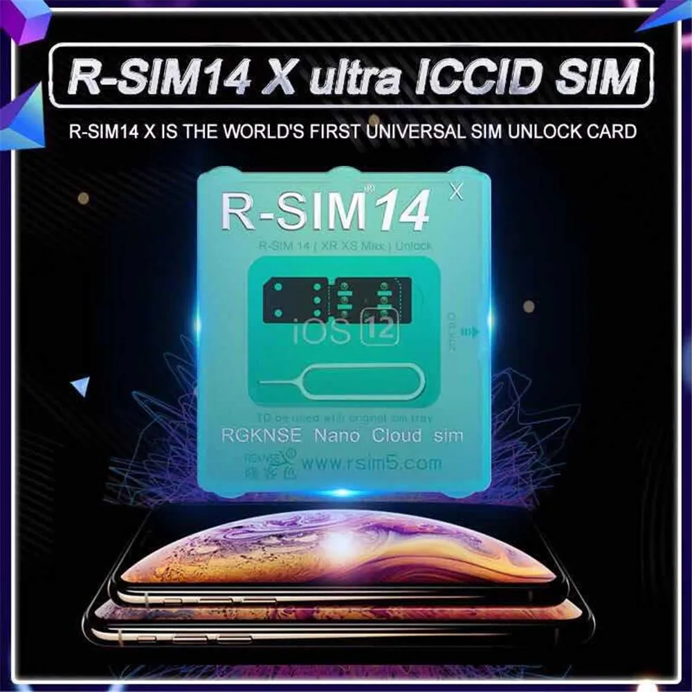 2019 новейшая разблокировка iccid карты rsim14 для iphone8 7 6 iphone xs max xr x iOS 12.x-7.x 4G разблокировка r-sim 14