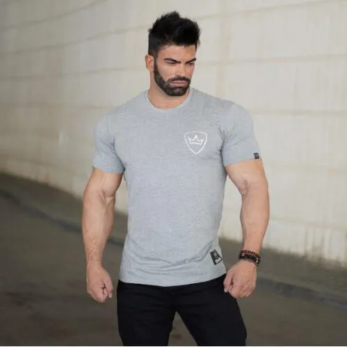 Camisa rápida do ginásio seco do esporte camiseta Homens fitness apertados manga curta correndo camisa dos homens Bodybuilding Tops T-shirt Rashgard