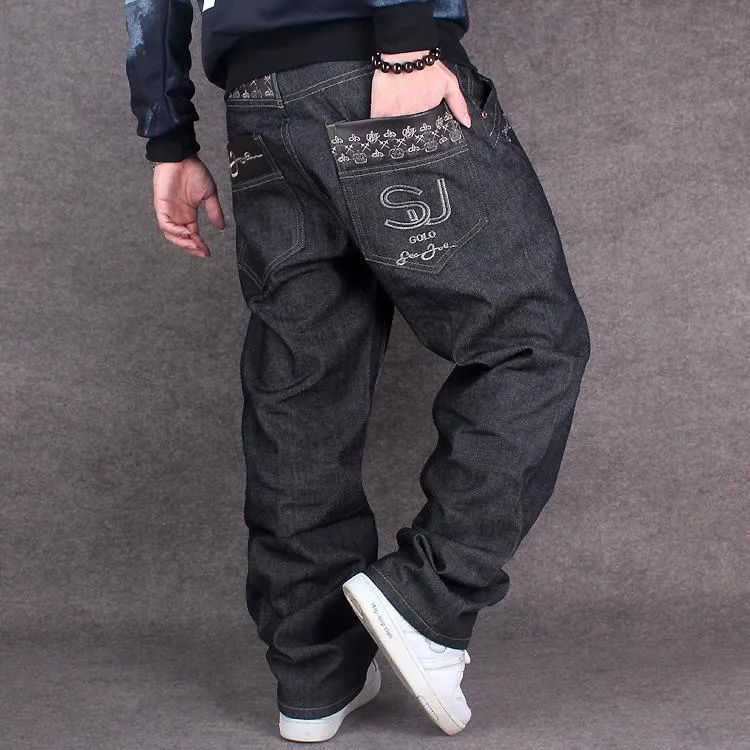 Jeans Stile Skateboard Da Uomo Tasche Multiple Pantaloni Hip-hop - Foto 7