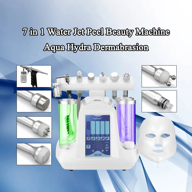 5 6 7 I 1 Bio RF Cold Hammer Hydro Microdermabrasion Water Hydra Dermabrasion Spa Ansiktshud Pore Cleaning Machine