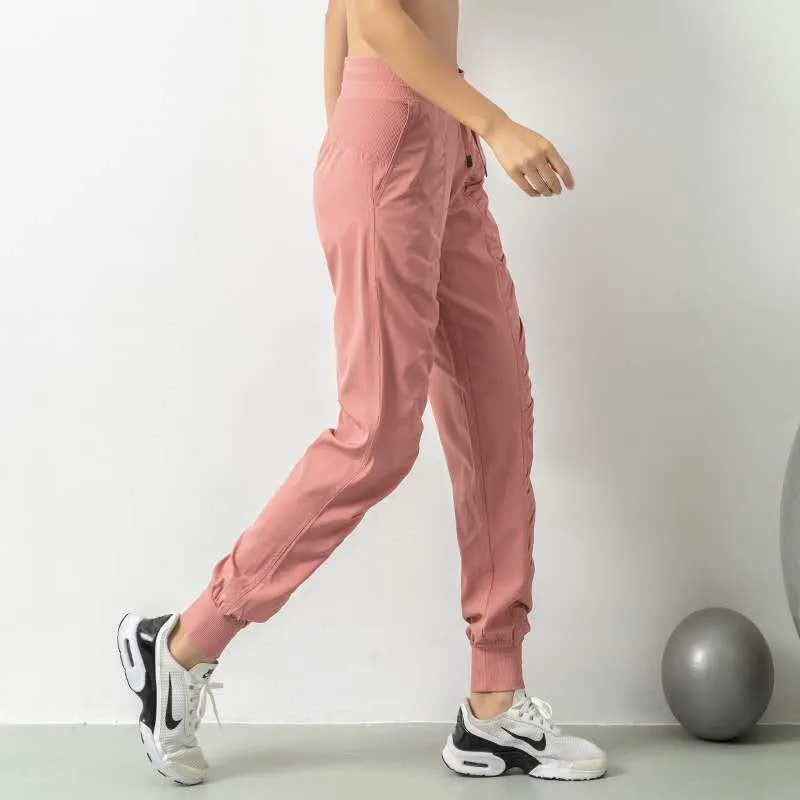 Women Yoga Studio Pants Ladies Quickly Dry Drawstring Running Sports Trousers Loose Dance Studio Jogger Girls Yoga Pants Gym Fitness