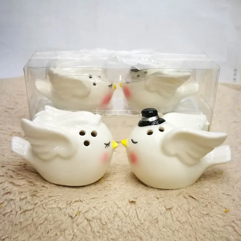 Porcelain Angel Bird Salt And Pepper Shakers Sets Favors Gifts Souvenirs For Wedding Bridal