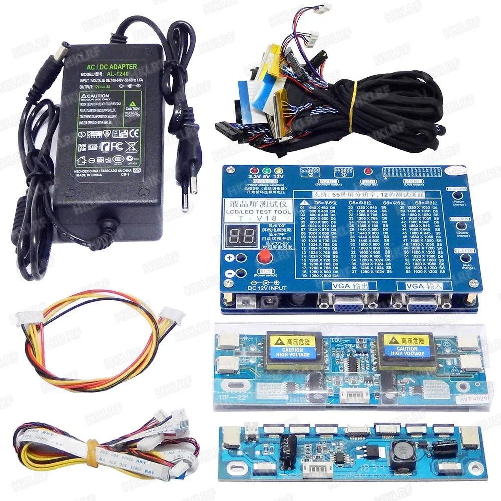 패널 LED 스크린 Tester 지원 7-84 인치 + 전압 변압기 보드 + 14PCS LVDS 용 Freeshipping T-V18 테스트 도구