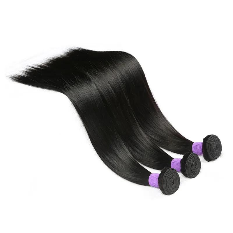 Elibess Merk Goedkope Topkwaliteit Indiase Menselijk Haarbundels Weefsels 300Gram 6Pieces Lot 50Gram één Stuk, Natuurlijke Kleur Straight Hair Inslag