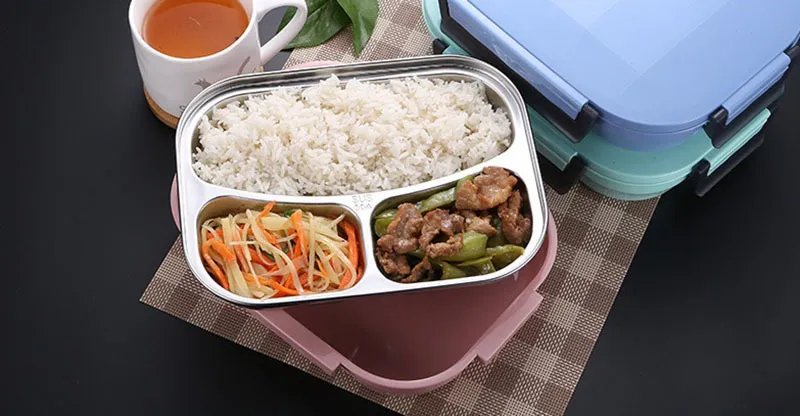 Stainless Steel Thermos Lunch Box For Kids Gray Bag Set Bento Box Leakproof  Japanese Style Food Container Thermal Lunchbox302k From Xswlhh, $9.48