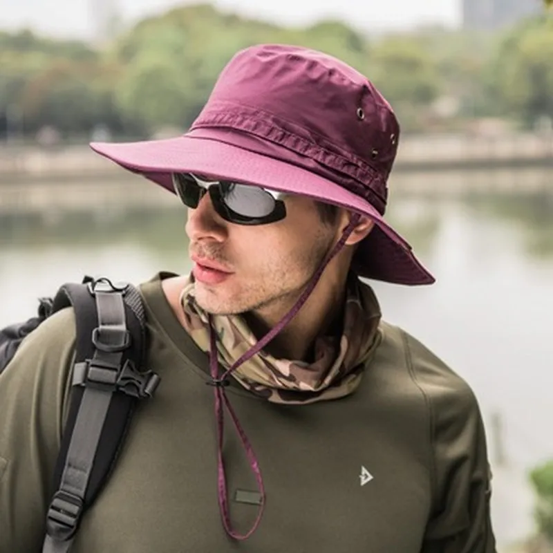 Men's Sun Protection Hat Hiking Hat Outdoor Folding Summer Quick-drying  Fisherman Sun Hiking