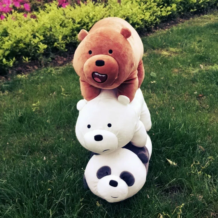 Lovely item We Bare Bears Plush baby Toys dolls Stuffed animals kids Gifts16`` for Christmas gifts