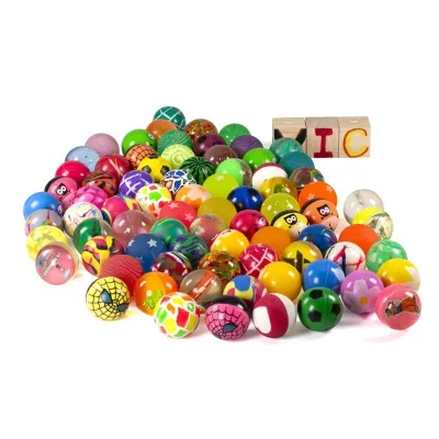 DHL Diameter 33mm Rubber Nieuwigheid Ballen Grappige Speelgoed Bouncy Ball Picture Bouncing Ball voor Kinderen Decompressie Toys Amusement Speelgoed Bounce Ball