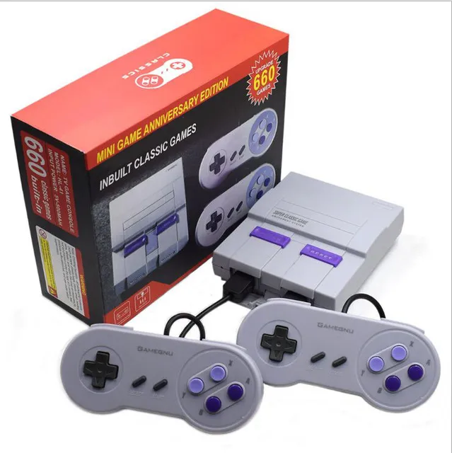 Super Classic SFC TV Handheld Mini Game Consoles 2018 Nyast underhållningssystem för 660 SFC Nes SNES Games Console Drop Shipping Gratis DHL.