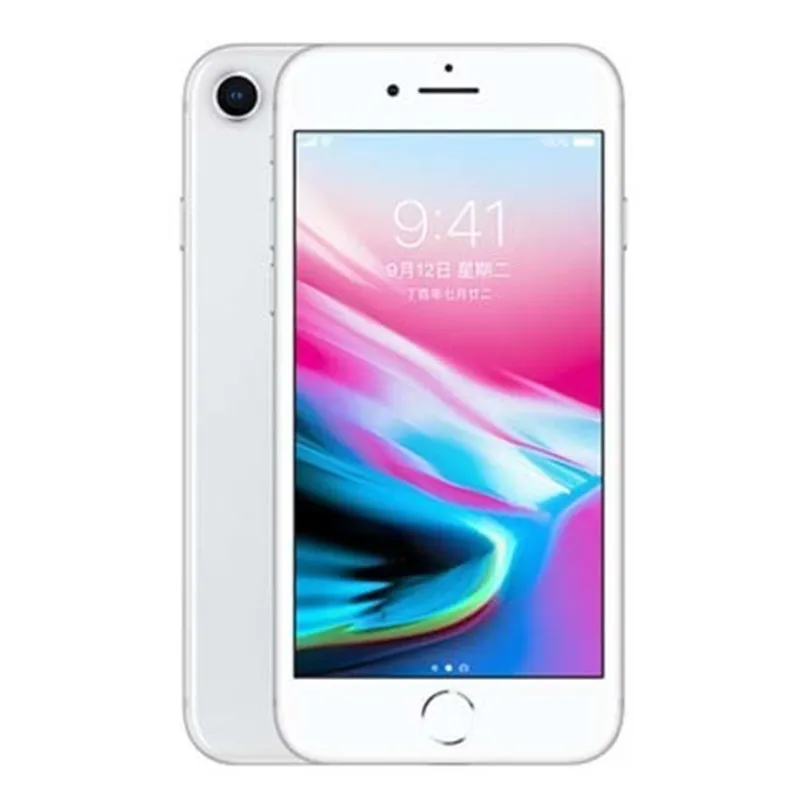 Original Apple iPhone 8 WCDMA Phone 12mp Camera 4.7inch Hexa-Core iPhone 8 تم تجديده مع هاتف مربع محكم UNLOCKE