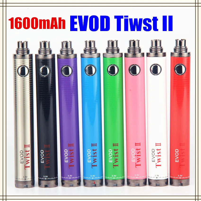 Evod Twist II 1650 mAh 510 Batterien Variable Spannung 3,3 V 4,8 V elektronische Zigarettenbatterie