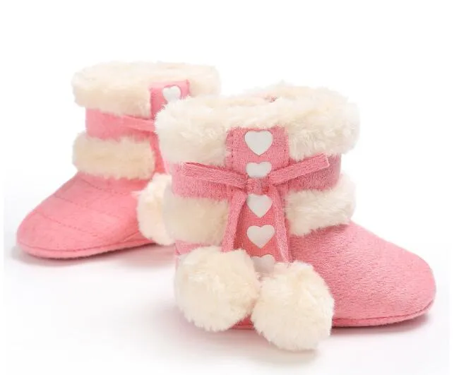 Najlepsze buty dziecięce Zima Noworodka Buty Dla Dzieci Chłopcy Dziewczyny Ciepłe Buty śniegu Niemowlę Prewalker Boddler Buty Rozmiar 11cm-12cm-13cm