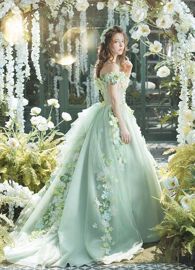 enchanted forest prom dress