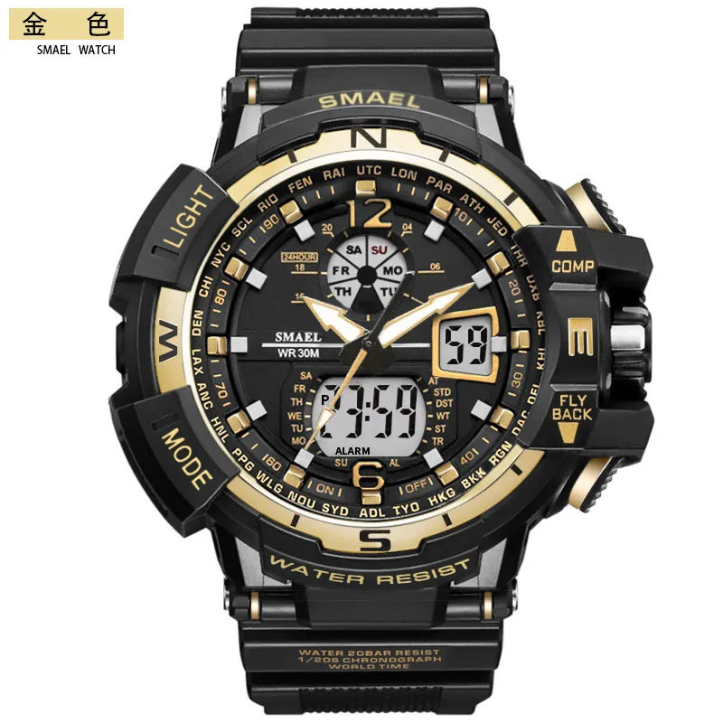 Brw heren horloges merk outdoor sport horloges mode casual lederen mannen horloges digitale horloge klok mannen relogio masculino drop shipping