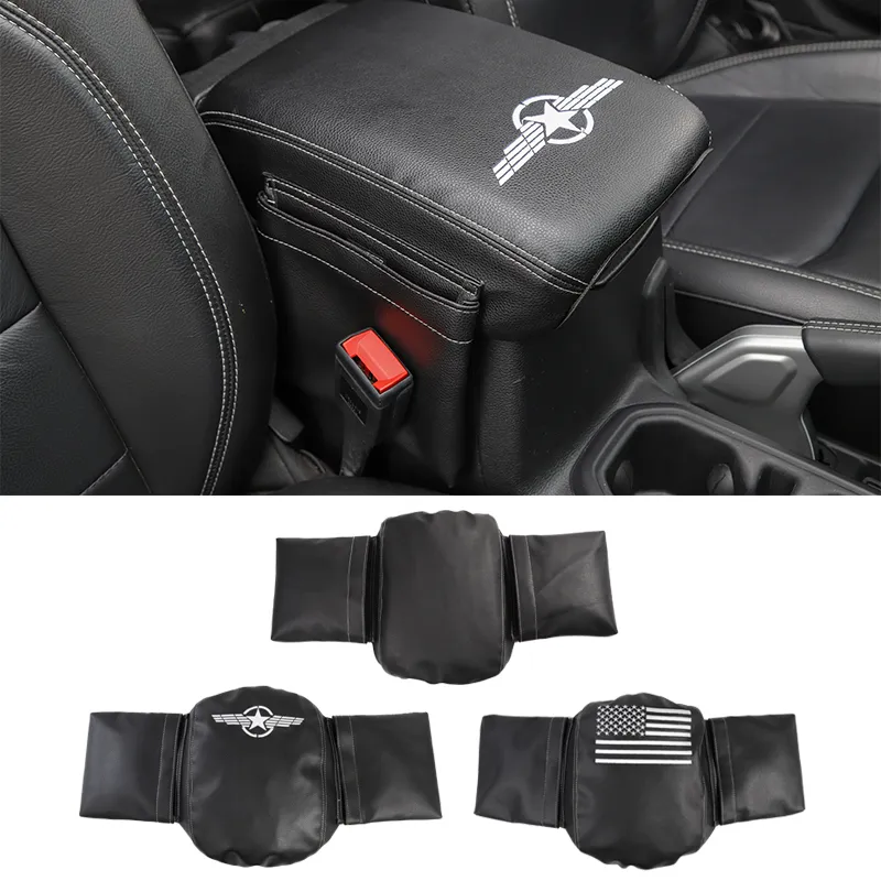 PU Leder Auto Armlehne Pad Center Console Armlehne Matte Für Tesla