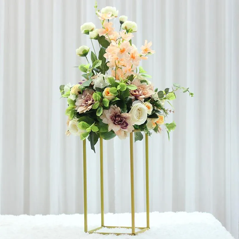 結婚式の背景ロードの鉛テーブルの花のボールのための注文38cmのシルクの造られた造花の花のボールの中心ピース配置の装飾
