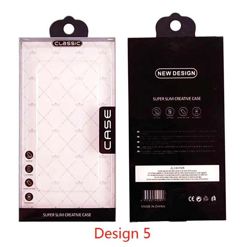 100 stks / partij Crystal Packaging Box voor iPhone 11 11Promax Telefoon Case Fashion Plastic Leeg Pakket PVC voor iPhone X Back Shell