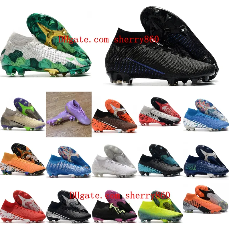 2021 Футбольная обувь Мужские Клеиты Supply 7 Элитный SE FG CR7 Оригинал Mercurial Футбольные Сапоги Neymar Scalpe Calcio